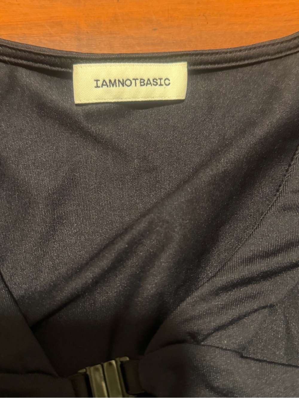 IAMNOTBASIC Long-Sleeve Cutout Bodysuit in Black - Picture 7 of 9